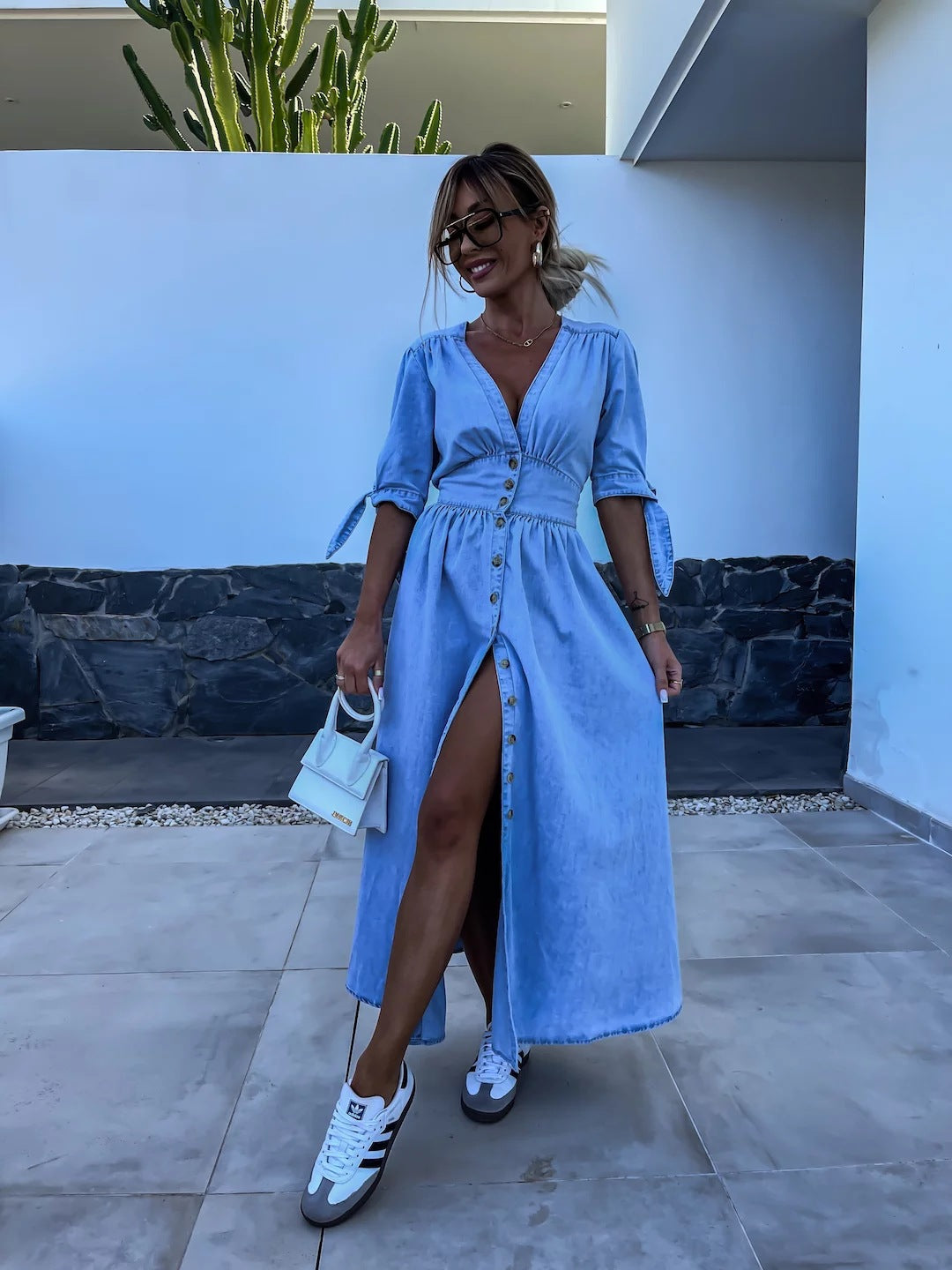 Julia™ | Robe Longue En Denim Stylée