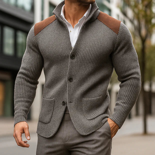 ELIOTT | CARDIGAN TRICOTÉ ÉPAULES SUÉDÉES PRESTIGEKINIT