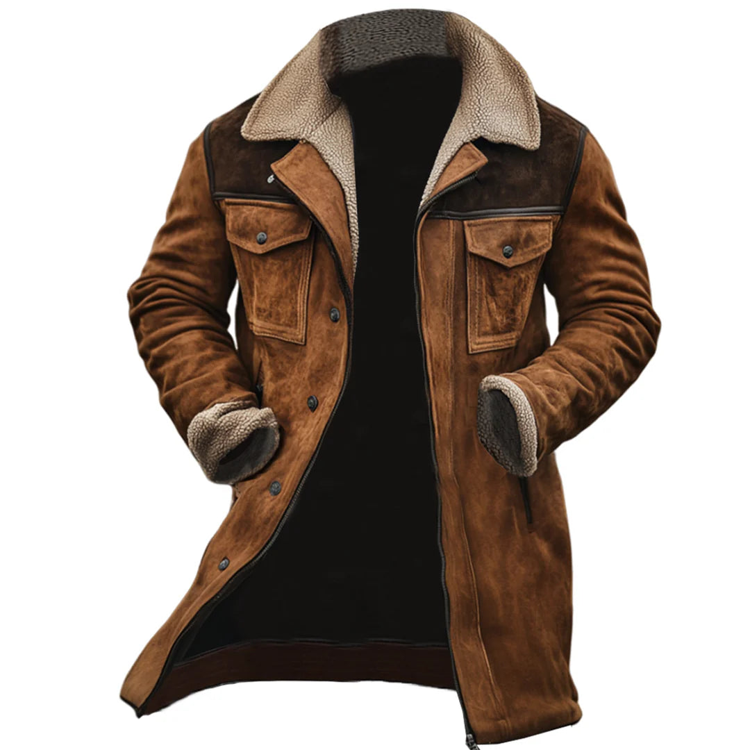 MATÉO | MANTEAU SUÉDINE DOUBLÉ SHERPA