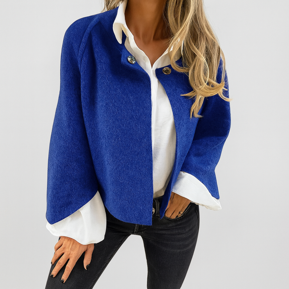 Manteau court avec manches évasées chics