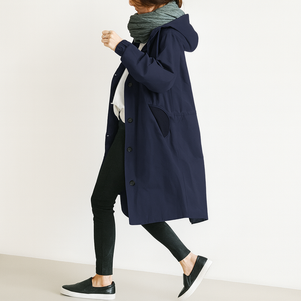 Trench Décontracté à Capuche