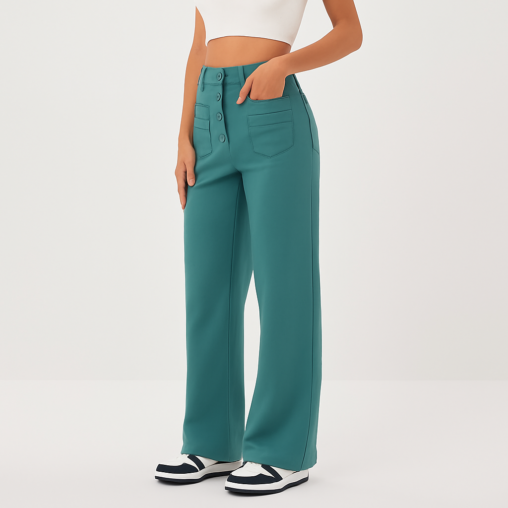 Diana™ | Pantalon taille haute stylé & élastique