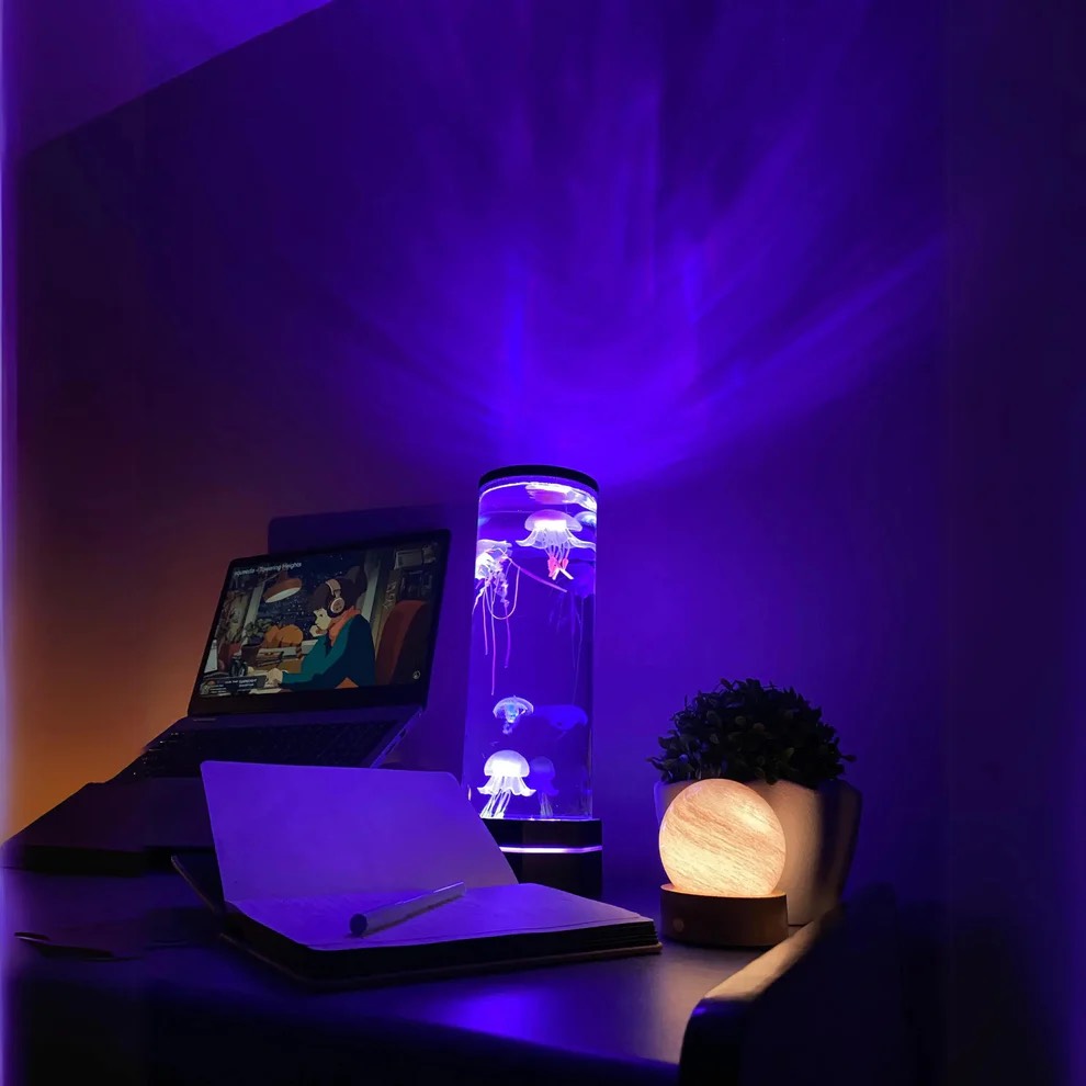JellyLite™ | Lampe de table pour aquarium à méduse