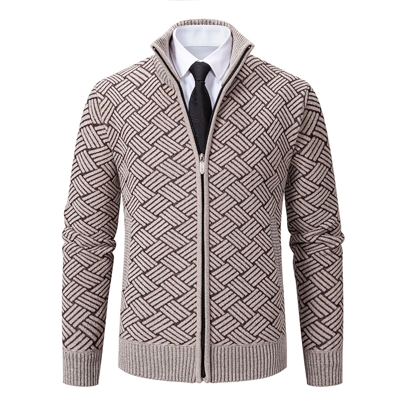 ÉMILE | PULL ZIPPÉ TISSAGE PRESTIGE