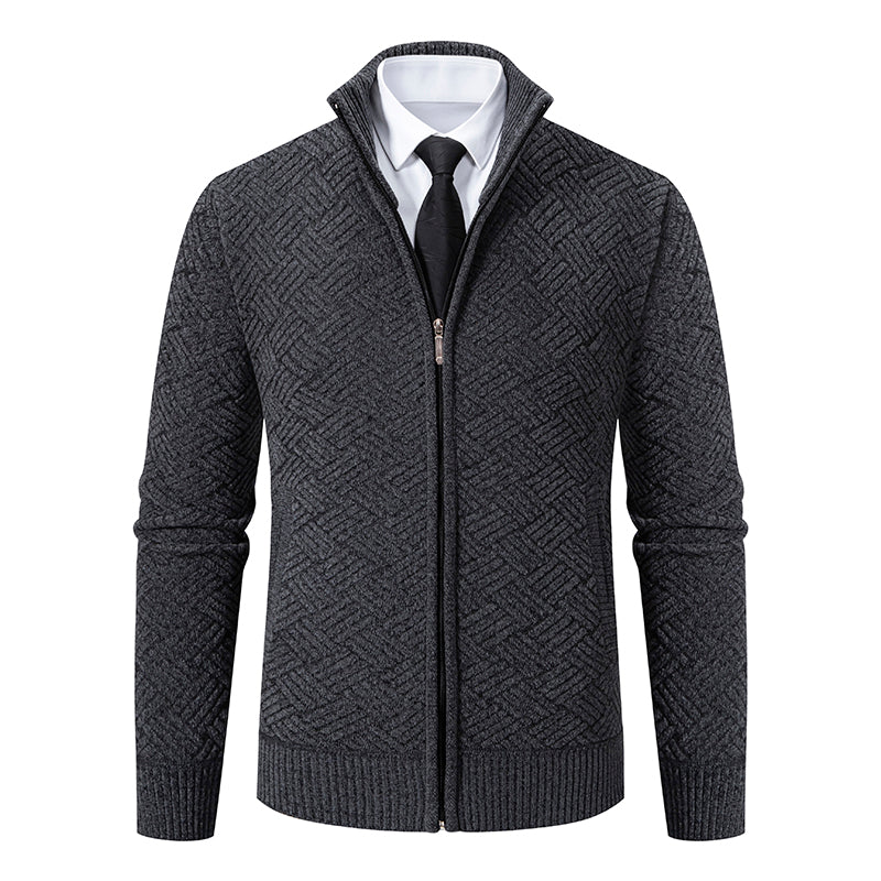 ÉMILE | PULL ZIPPÉ TISSAGE PRESTIGE