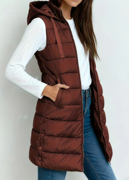 LIVIA | GILET MATELASSÉ LONG PREMIUM