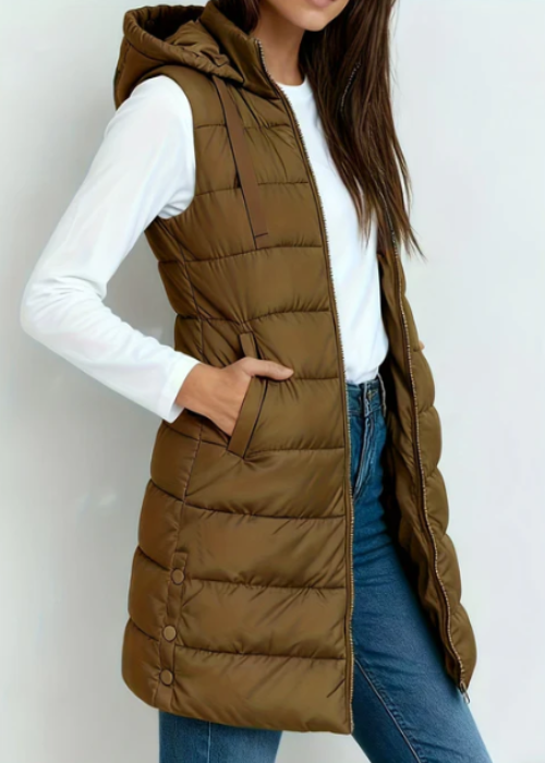 LIVIA | GILET MATELASSÉ LONG PREMIUM