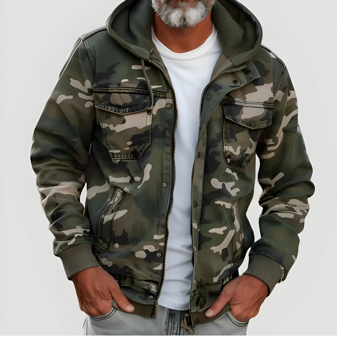 GILBERT - VESTE À CAPUCHE STYLE MILITAIRE
